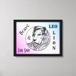 Leo Lion Zodiac Gerahmt Leinwanddruck