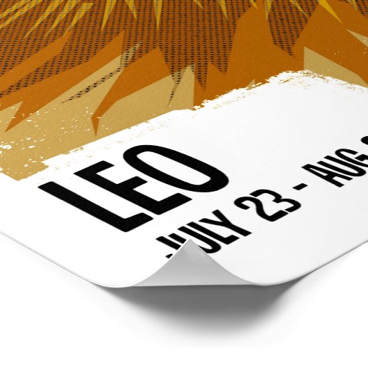 Leo Lion Zodiac Poster (Ecke)