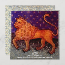 Leo Lion Zodiac Sign Horoscope Birthday Party