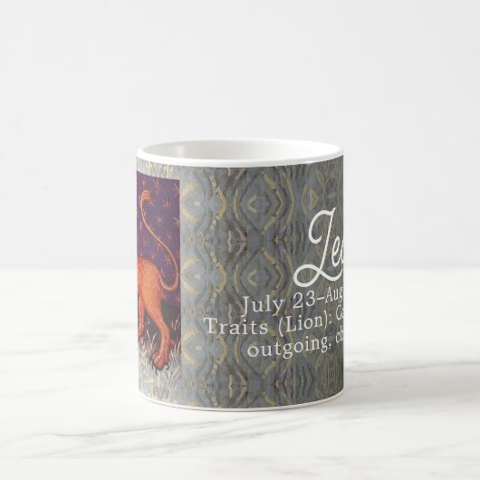 Leo Lion Zodiac Sign Horoscope Birthday Party Kaffeetasse (Mittel)