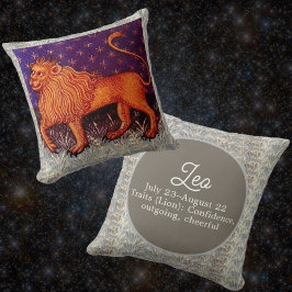 Leo Lion Zodiac Sign Horoscope Birthday Party Kissen