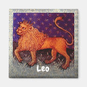 Leo Lion Zodiac Sign Horoscope Birthday Party Magnet (Vorne)