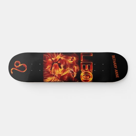 Leo Lion Zodiac Skateboard (Horizontal)