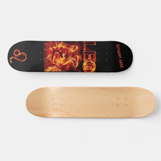 Leo Lion Zodiac Skateboard (Horizontal)
