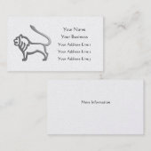 Leo Lion Zodiac Star Sign Gold Vet Bookmark Visitenkarte (Vorne/Hinten)