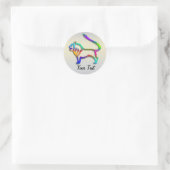 Leo Lion Zodiac Star Sign Rainbow Color Runder Aufkleber (Tasche)