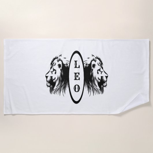 Leo Lion Zodiac Strandtuch (Vorderseite)