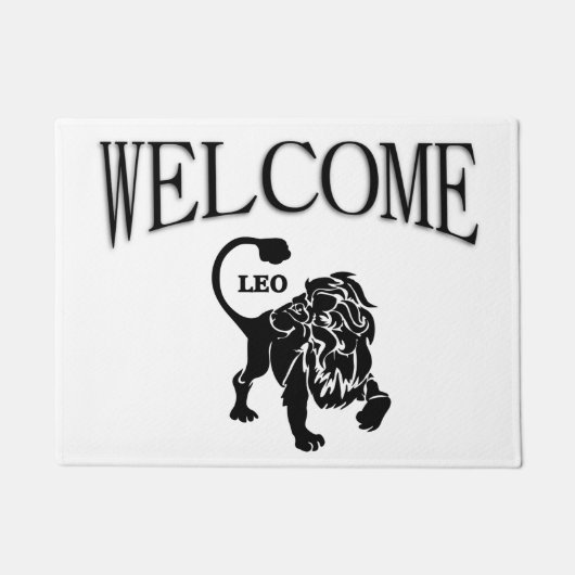 Leo Lion Zodiac Welcome Mat Fußmatte (Vorderseite)