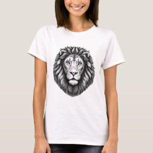 Leo Lions Head Zodiac Art Illustration T-Shirt