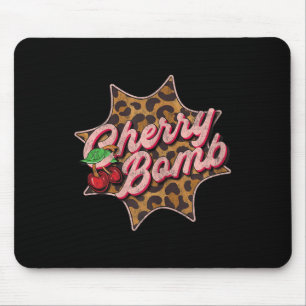 Leo Look Vintage Retro Kirschbombe Tattoo Rockabil Mousepad