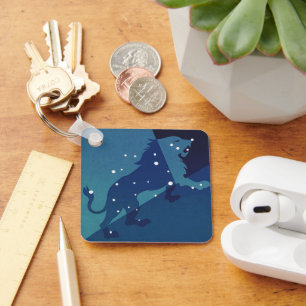 Leo Löwe Sternbild Vintage Tierkreis Astrologie Schlüsselanhänger