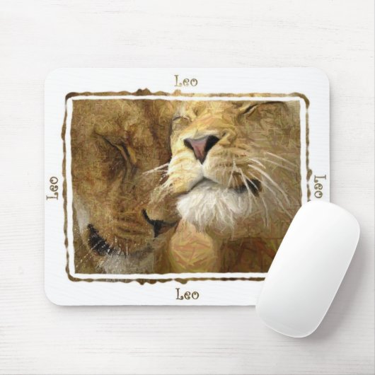 Leo - Löwen in farbigen Bleistiftmousepad Mousepad (Mit Mouse)