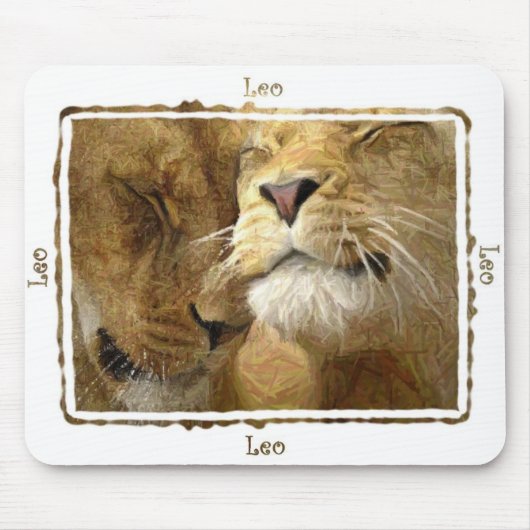 Leo - Löwen in farbigen Bleistiftmousepad Mousepad (Vorne)