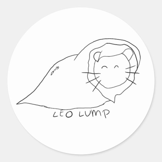 Leo Lump Runder Aufkleber (Vorderseite)