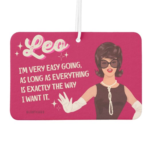 Leo lustiges Horoscope Autolufterfrischer (Rückseite)