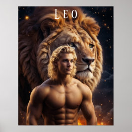 Leo Male Astrologisches Poster