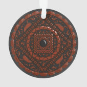 Leo Mandala Acrylic Ornament (Rückseite)
