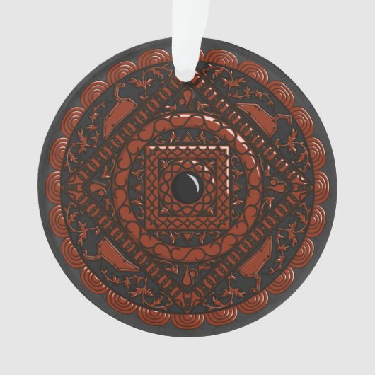 Leo Mandala Acrylic Ornament (Vorderseite)