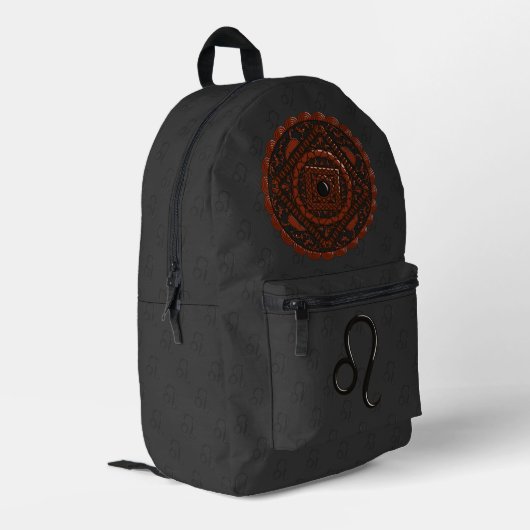 Leo Mandala Bedruckter Rucksack (Rückseitige Ecke links)