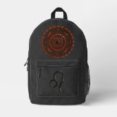 Leo Mandala Bedruckter Rucksack (Vorderseite)