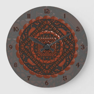 Leo Mandala Clock Große Wanduhr