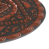 Leo Mandala Glass Cutting Board Schneidebrett (Ecke)