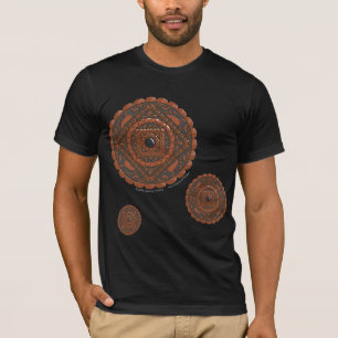 Leo Mandala Herren dunkles Hemd T-Shirt