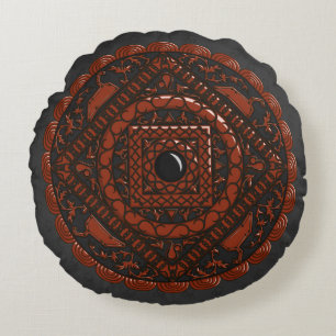 Leo Mandala-Rundkissen Rundes Kissen