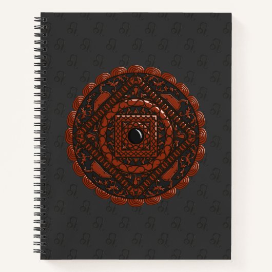Leo Mandala Spiral Notebook Notizblock (Vorderseite)