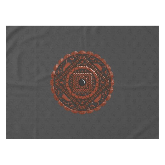 Leo Mandala Tablecloth Tischdecke (Vorderseite (Horizontal))