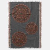 Leo Mandala Throw Blanket Decke (Vorderseite Vertikal)