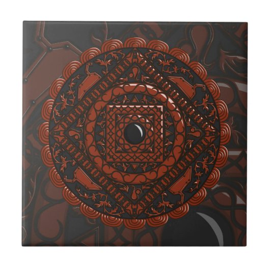 Leo Mandala Tile Fliese (Vorderseite)