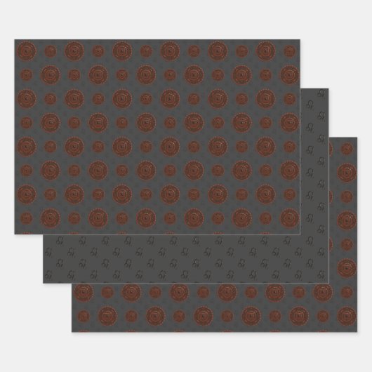 Leo Mandala Wrapping Paper Set Geschenkpapier Set (Set)