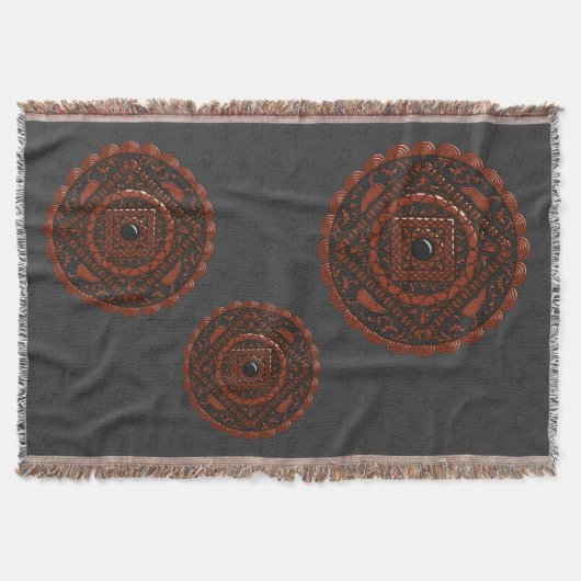 Leo-Mandala-Wurfdecke Decke (Vorderseite)
