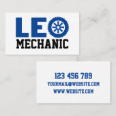 Leo Mechanic Business Card Visitenkarte (Vorne/Hinten)