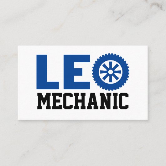 Leo Mechanic Business Card Visitenkarte (Vorderseite)