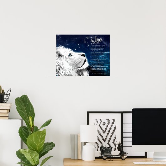 Leo-Merkmale Poster (Heimbüro)