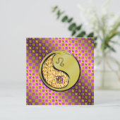 Leo & Metal Rooster Karte (Stehend Vorderseite)