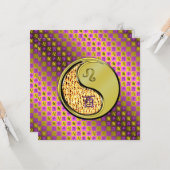 Leo & Metal Rooster Karte (Vorderseite/Rückseite Beispiel)