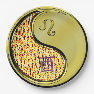 Leo & Metal Rooster Pappteller