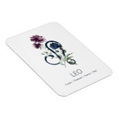 Leo Modern Floral Zodiac Symbol Magnet (Rechte Seite)