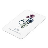 Leo Modern Floral Zodiac Symbol Magnet (Linke Seite)