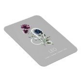 Leo Modern Floral Zodiac Symbol Magnet (Rechte Seite)
