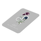 Leo Modern Floral Zodiac Symbol Magnet (Linke Seite)