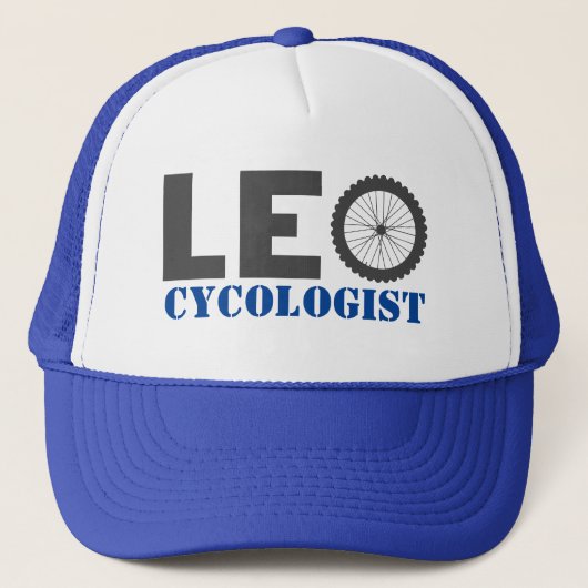 Leo Mountain Biker Trucker Hat Truckerkappe (Vorderseite)