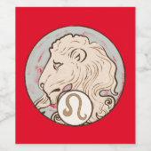 Leo Mucha Art Nouveau Weinetikett (Einzelnes Label)