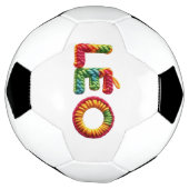 LÉO Name in lebendigem Häkelmuster Fußball (Gedreht)