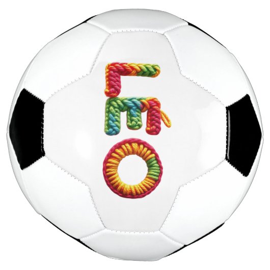 LÉO Name in lebendigem Häkelmuster Fußball (Gedreht)