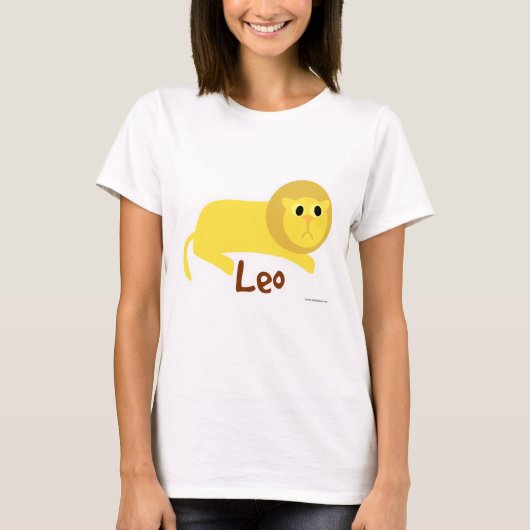 Leo Niedlich Lion Astrologie Symbol T-Shirt (Vorderseite)