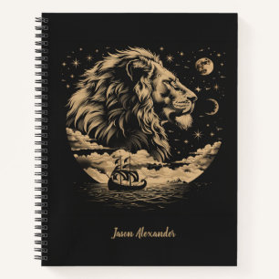 Leo Notebook Zodiac Astrologie Löwenschule Notizblock